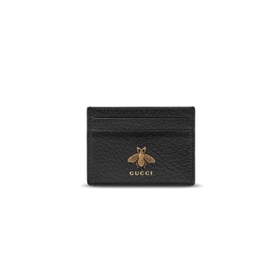GUCCI LOGO LEATHER CARD HOLDER 523685 (10*7cm)